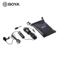 BOYA BY-M1 Mini Microfone com fio de lapela com fio de lapela e microfone para iphone